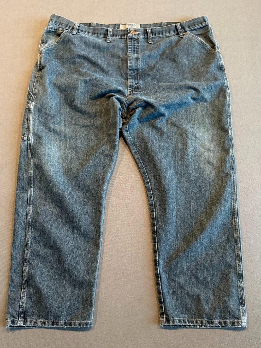 Wrangler Authentics Men's Carpenter Jeans 48x30 Charcoal Blue Straight Workwear